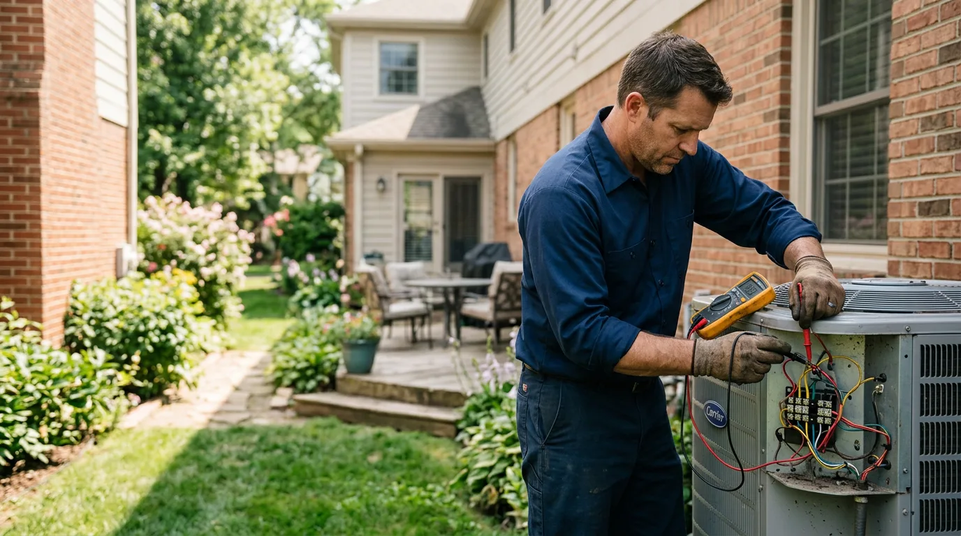 HVAC technician working near Russellville, AL